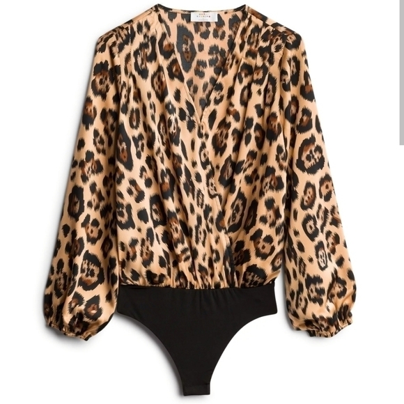 Katie Sturino Tops - Leopard Stitchfix Bodysuit